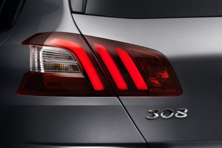 Tylne światła Peugeota 308